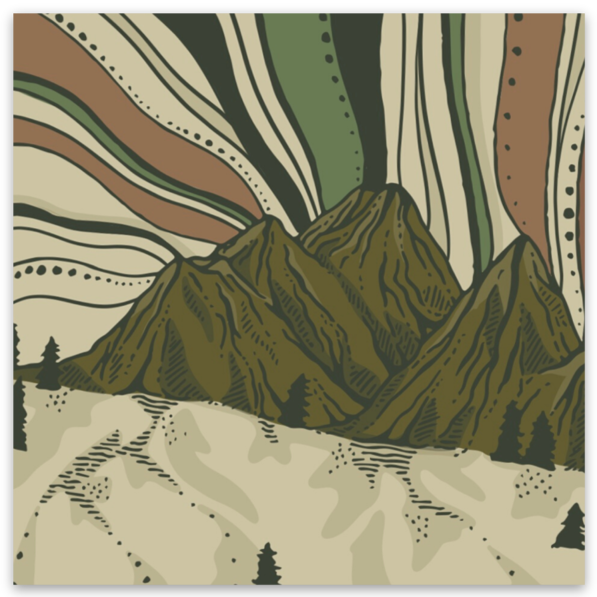 Brown Mountains Sticker