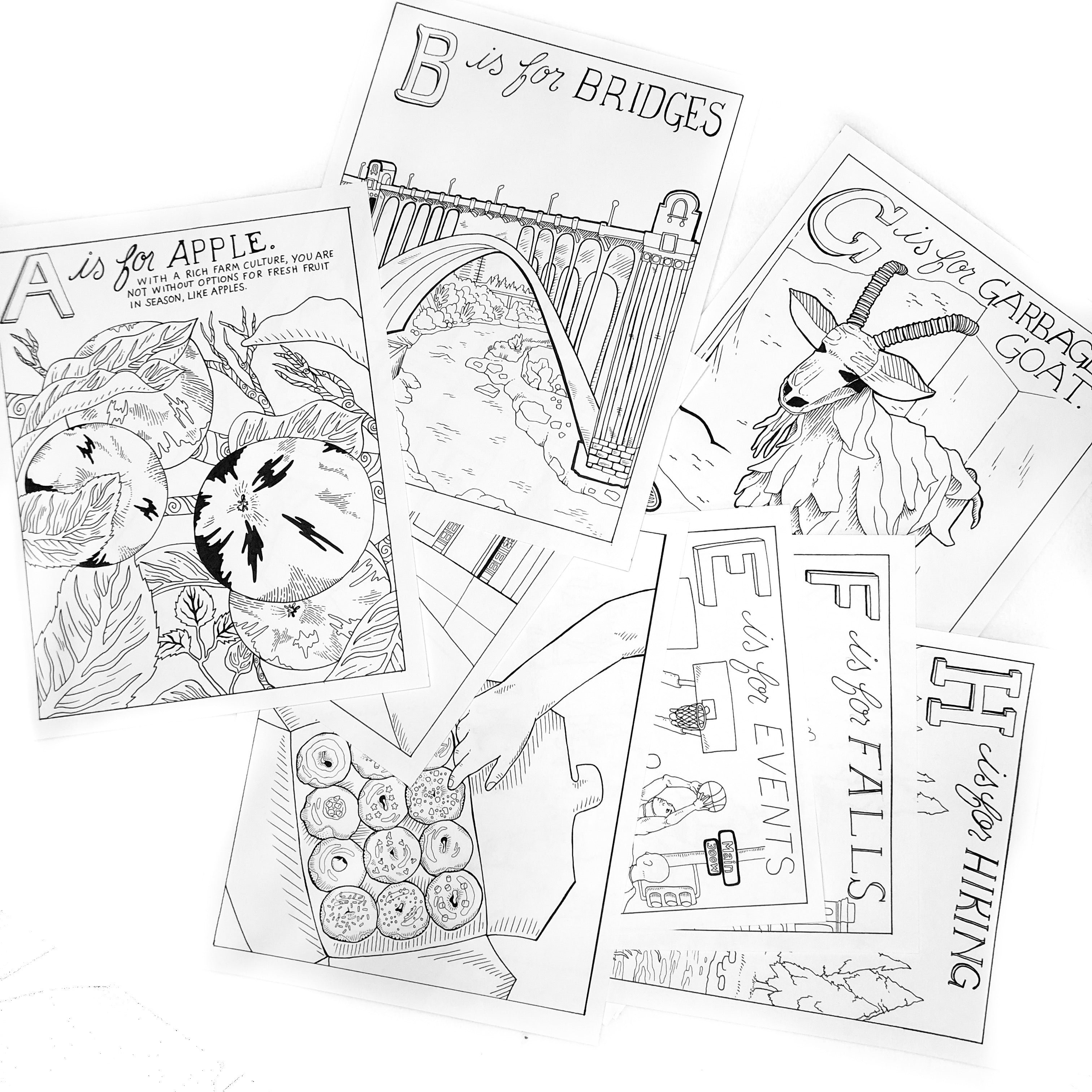 Spokane Alphabet Coloring Book - Digital Copy