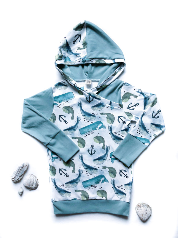 Toddler Whimsical Whales Hoodie