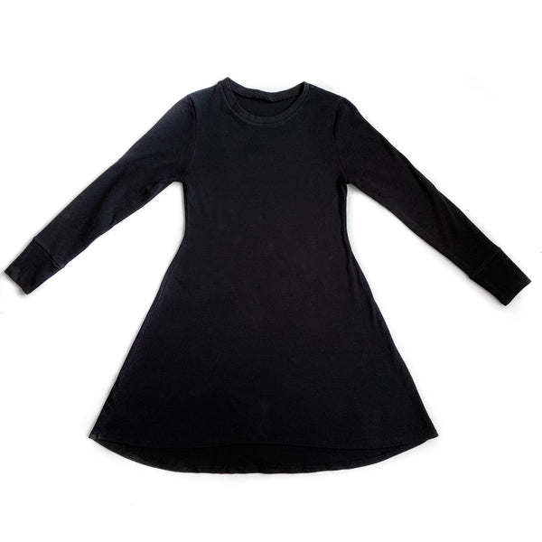 Women’s Basic Black Long Sleeve Dress
