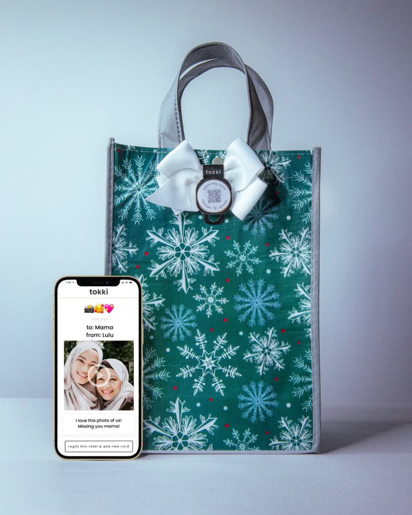 Snowflakes - QR Card + Gift Bag