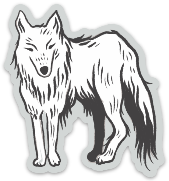 Wolf Standing Sticker
