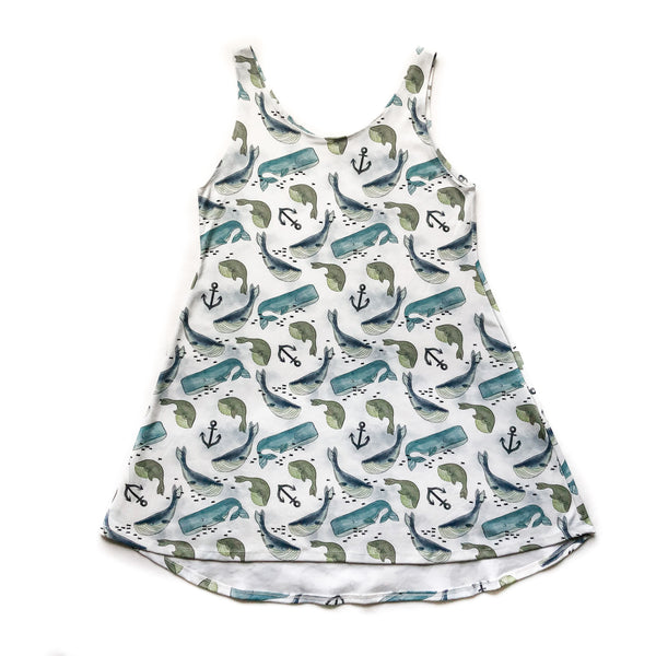 Women's Whimsical Whales A-Line Dress