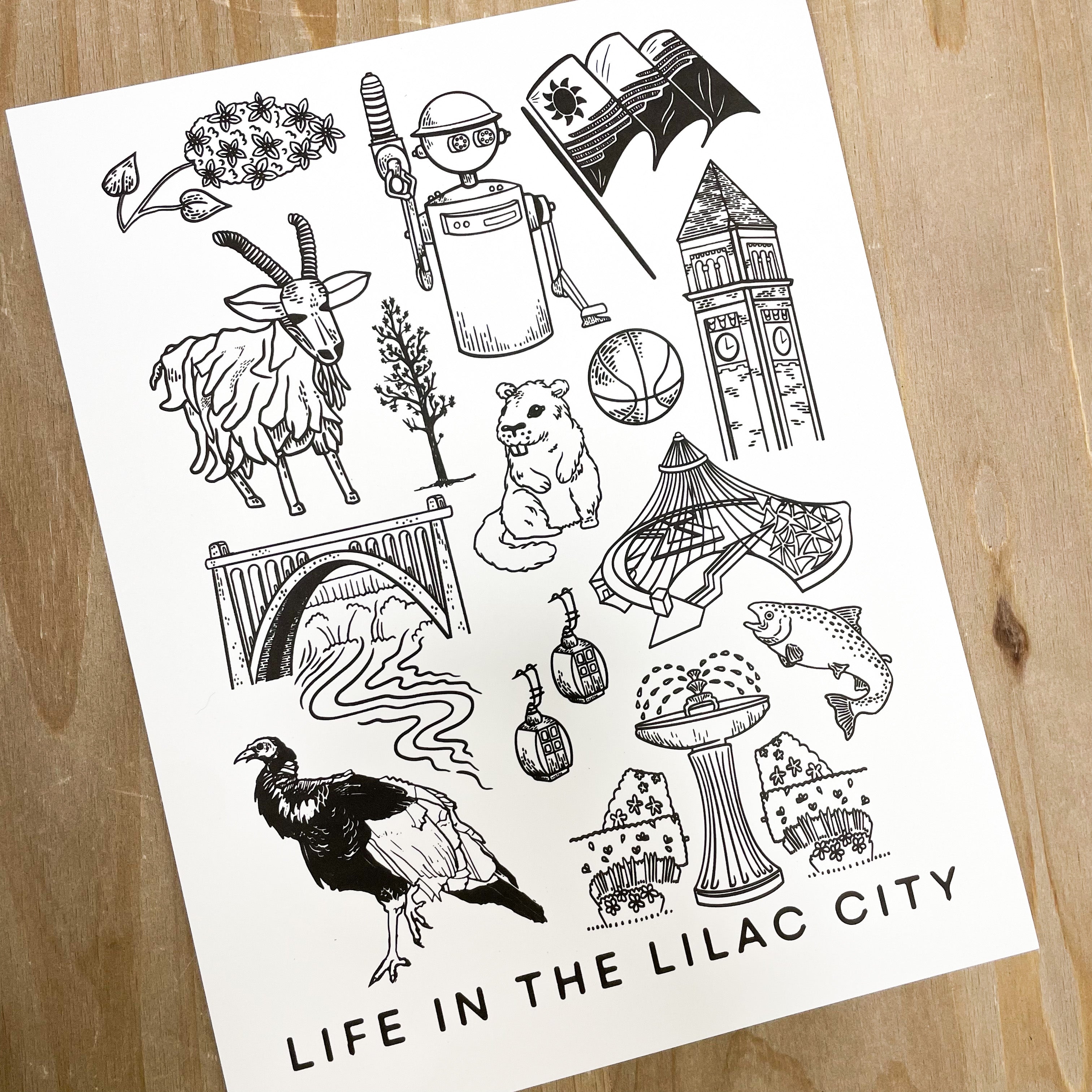 Life in the Lilac City Print