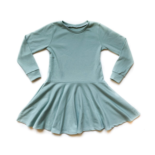 Kids Basic Teal Twirl Dress