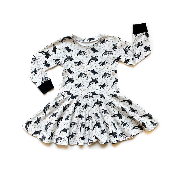 Kids Orca Whale Twirl Dress