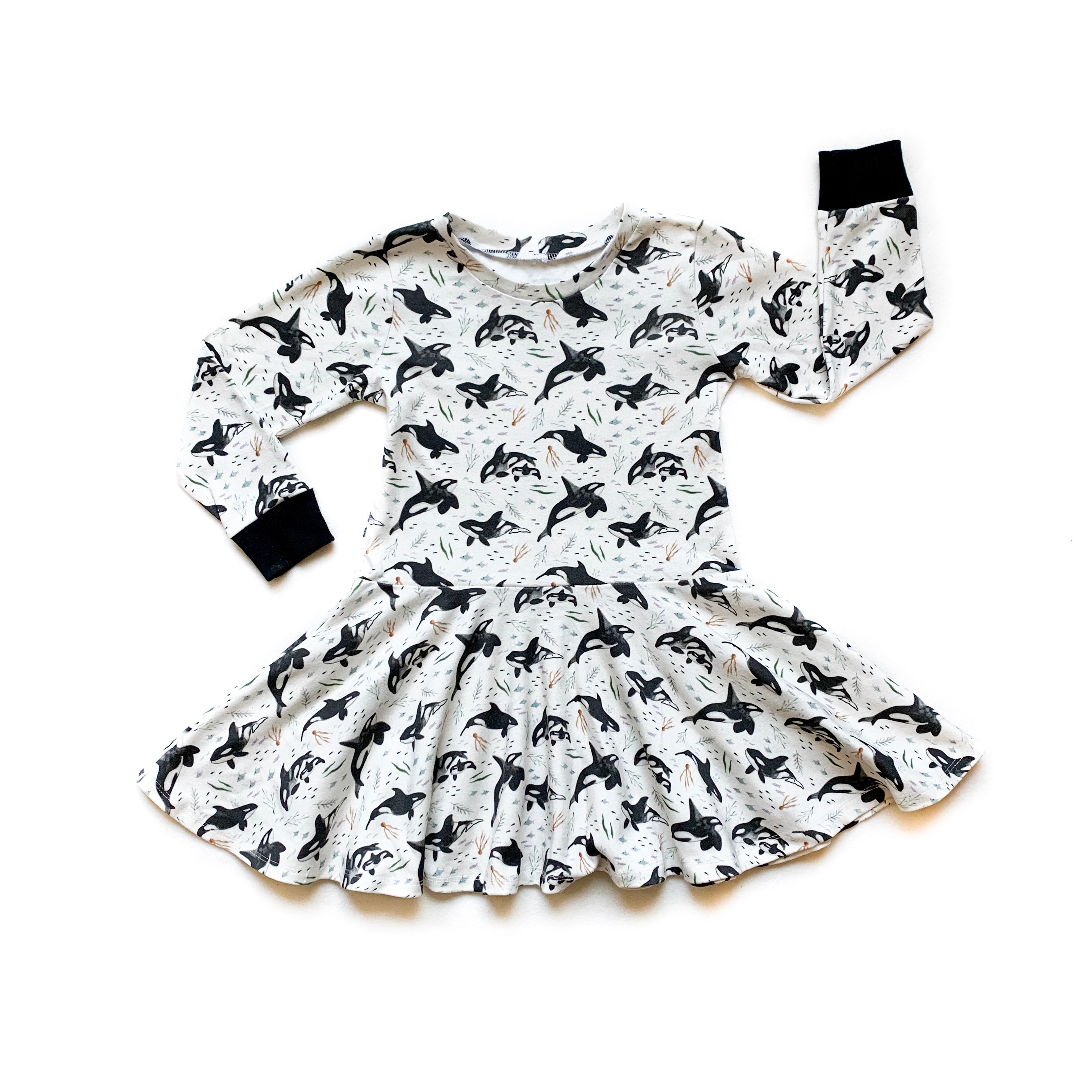 Toddler Orca Whale Twirl Dress