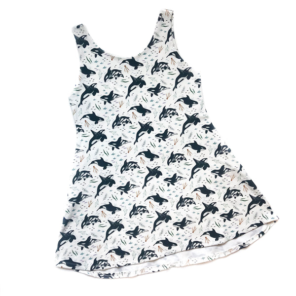 Women's Orca Whale A-Line Dress