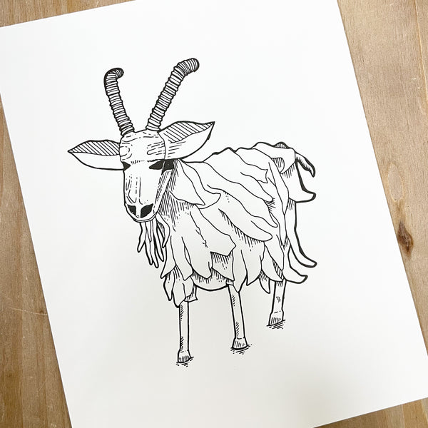 Spokane Goat Art Print