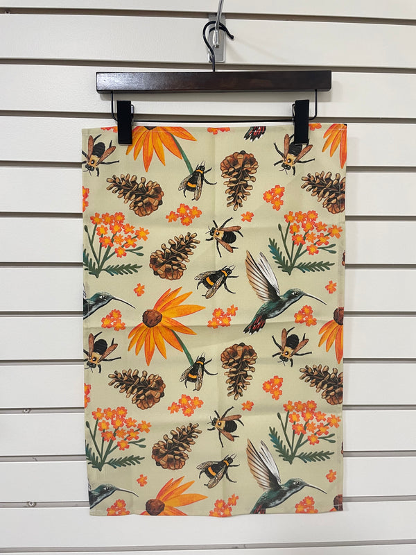 PNW Pollinator Tea Towel