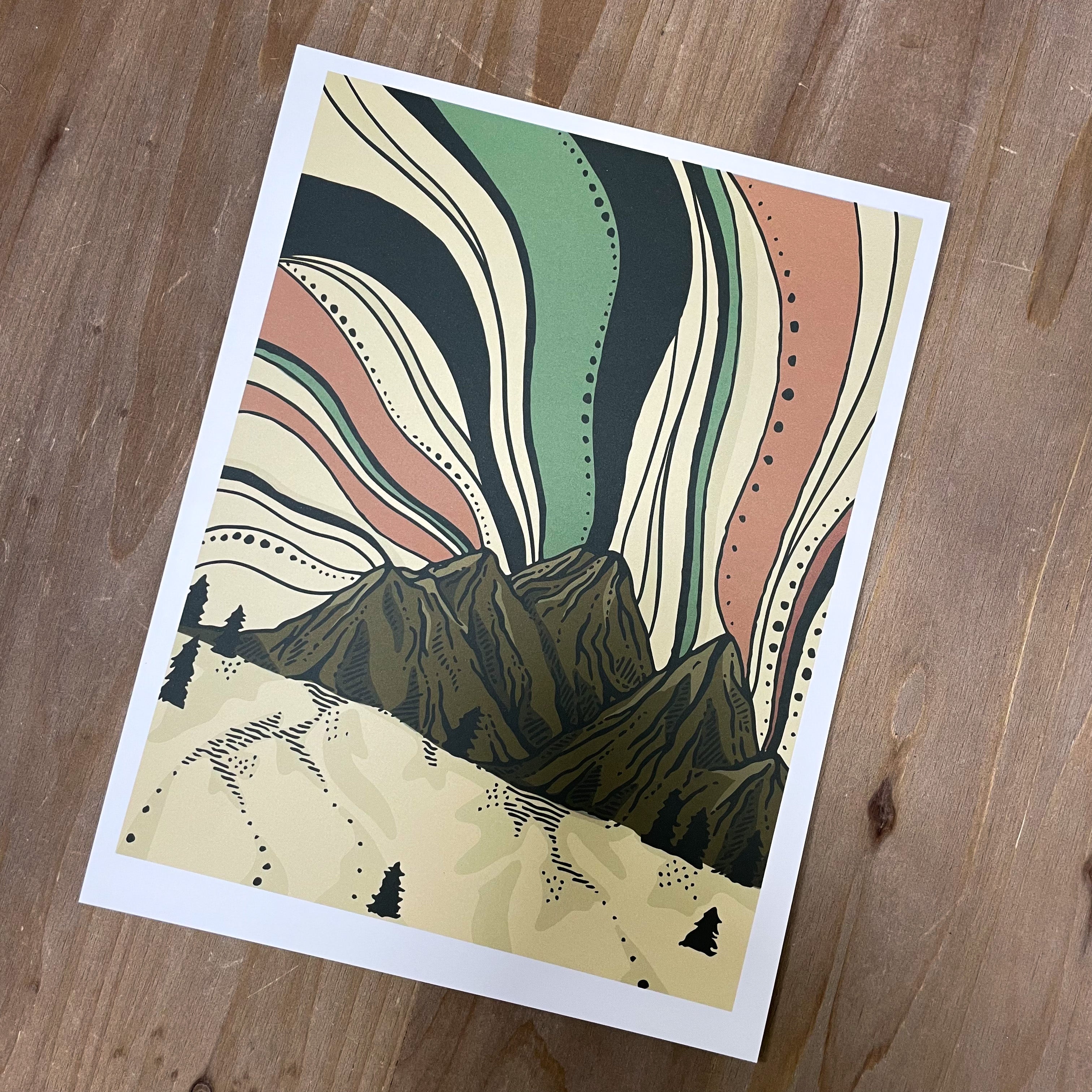 Brown Mountains Art Print