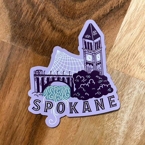 Riverfront Spokane Magnet - Lilac