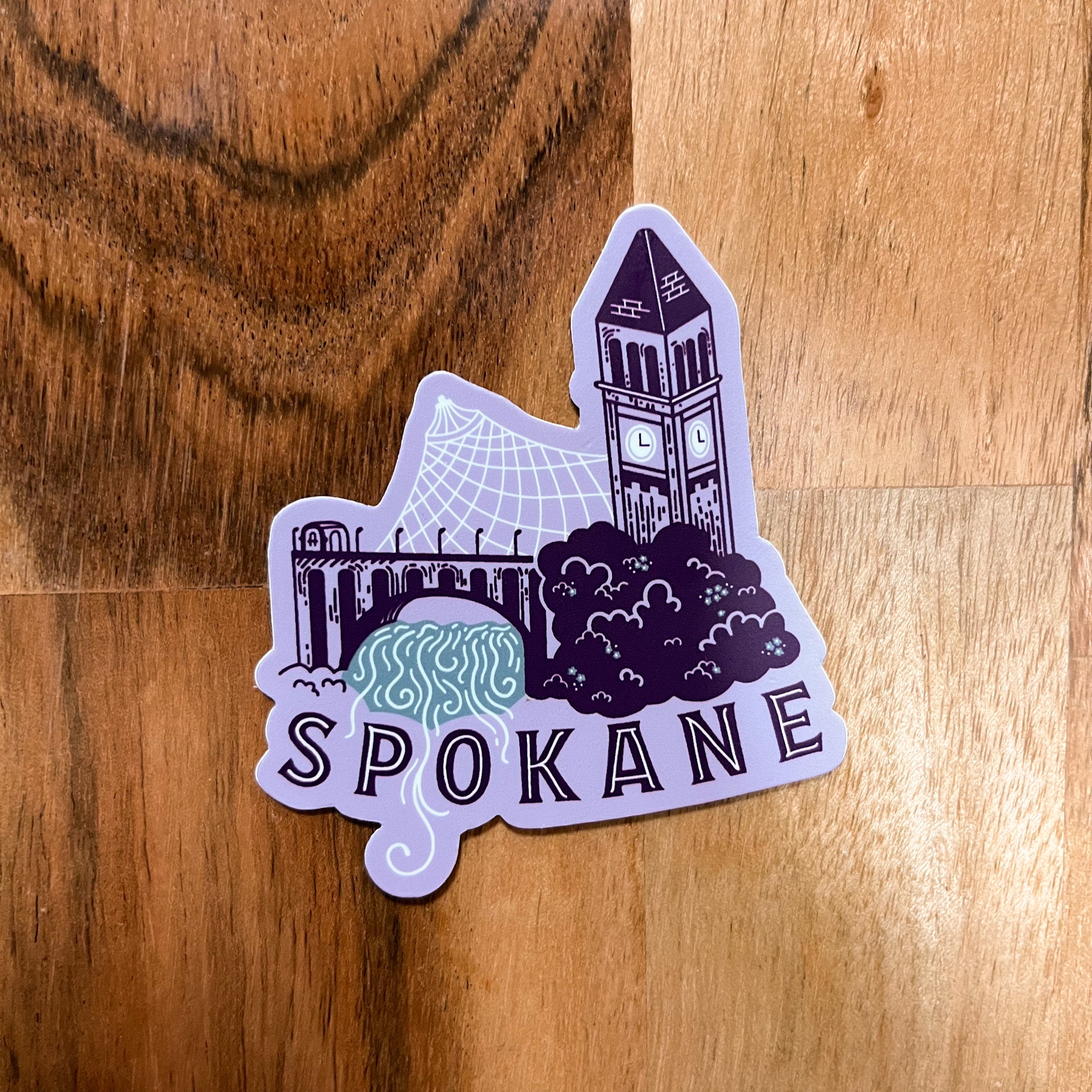 Riverfront Spokane - Lilac Sticker