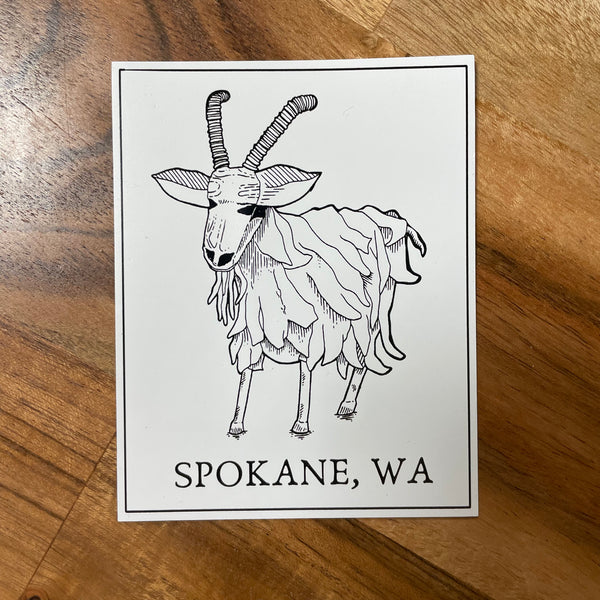 Spokane Garbage Goat - Rectangle Magnet
